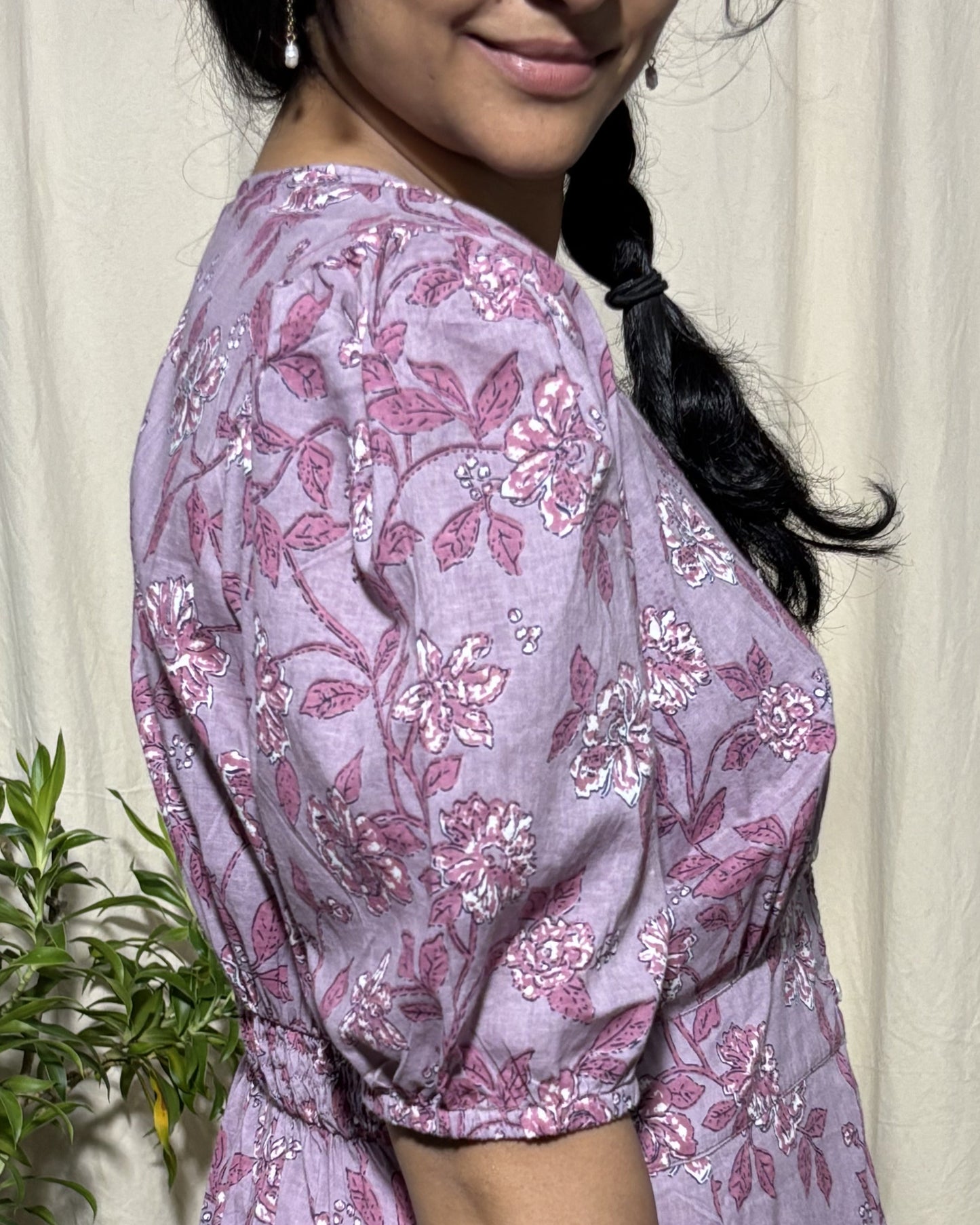 Anamika Maxi Dress Lilac Floral Aop Newnaa