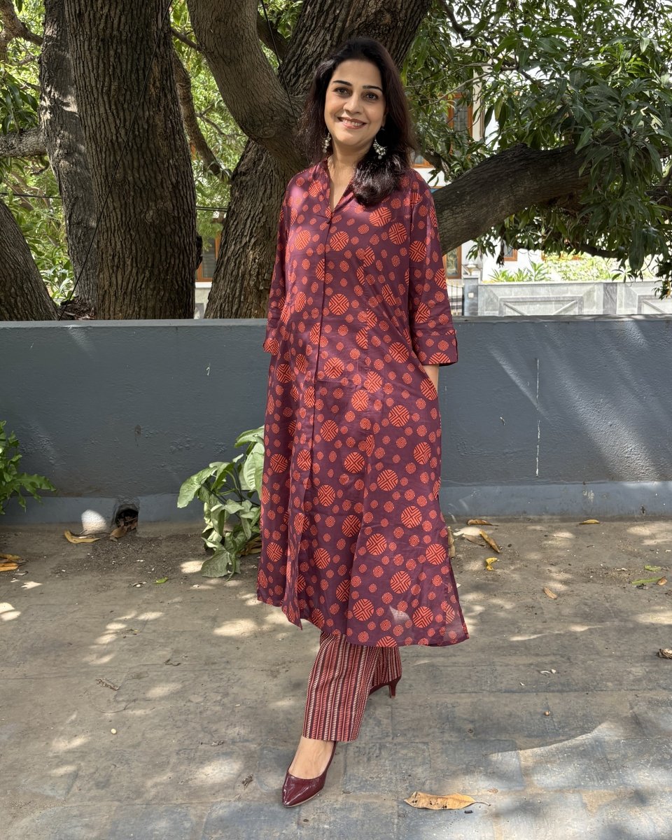 Aksha Cotton Moggu Stripe Pants with Elasticated Waist - Newnaa