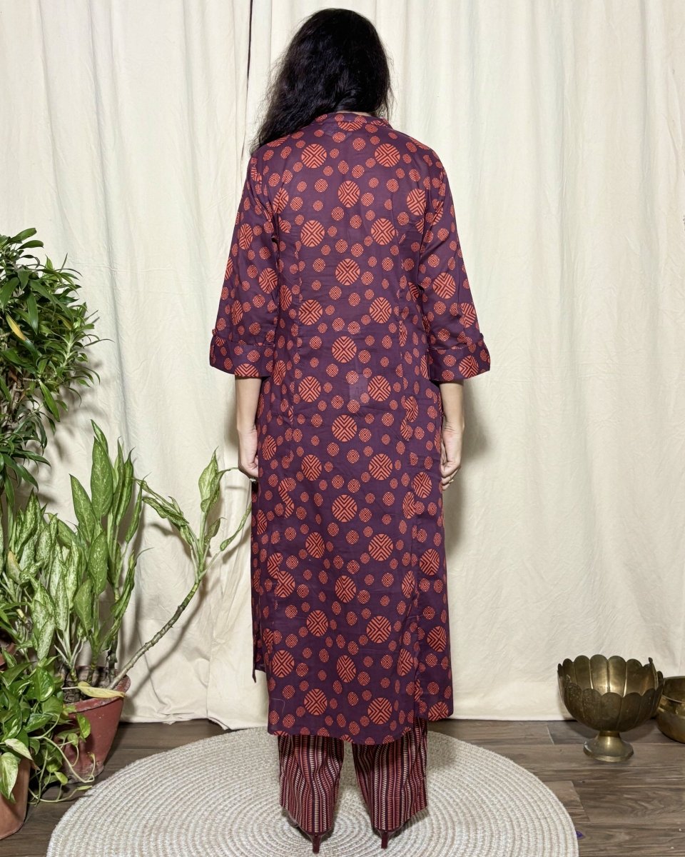 Aksha Cotton Moggu Stripe Pants with Elasticated Waist - Newnaa