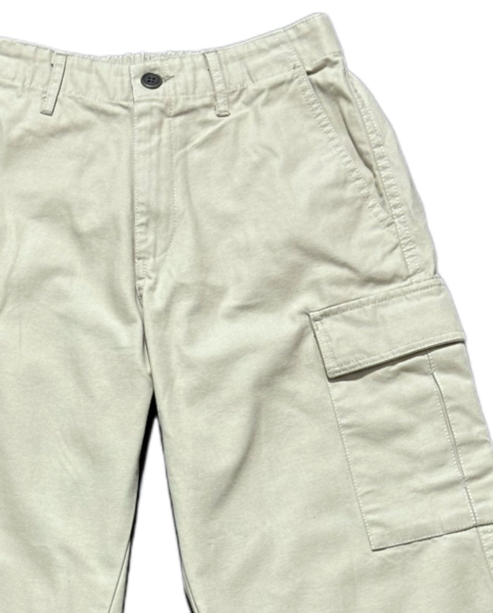 Dishaa Light Beige Twill Cargo Pants – 100% Cotton Utility Trousers - Newnaa