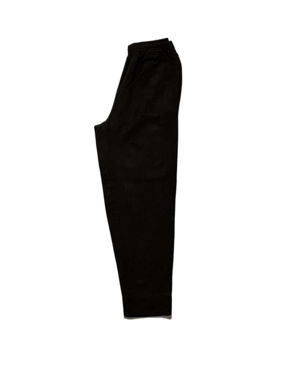 Eka Women’s Cotton - Linen Black Tapered Pants – Versatile Everyday & Workwear Bottoms - Newnaa