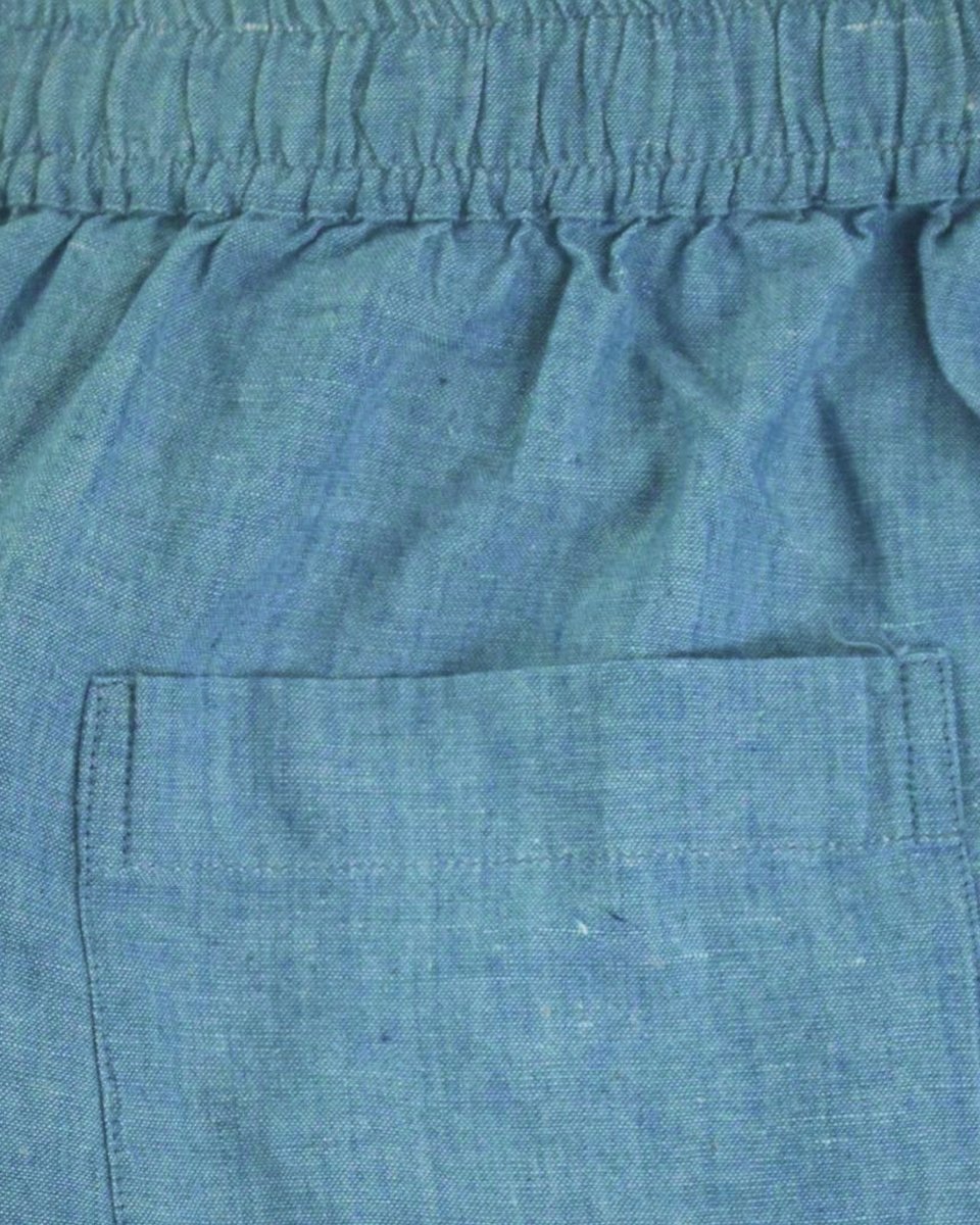Ila wide leg Linen Chambray pant - Newnaa