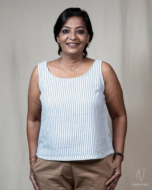 Laya tank top - Double cloth stripe - Newnaa