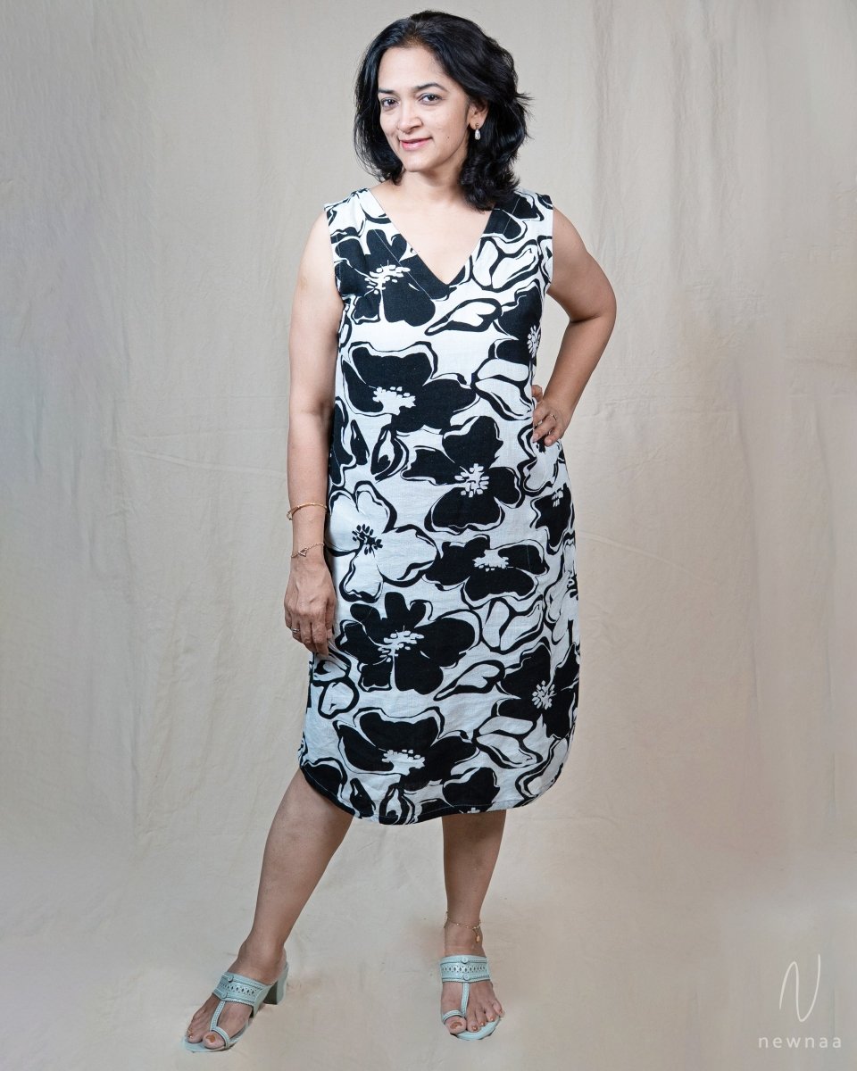 Roma sleeveless linen dress - Newnaa