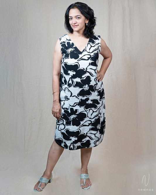 Roma sleeveless linen dress - Newnaa