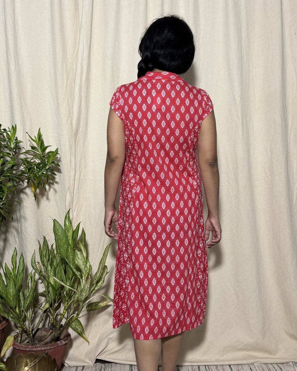 Tanvi Cotton Mix & Match Cap Sleeve Dress - Newnaa