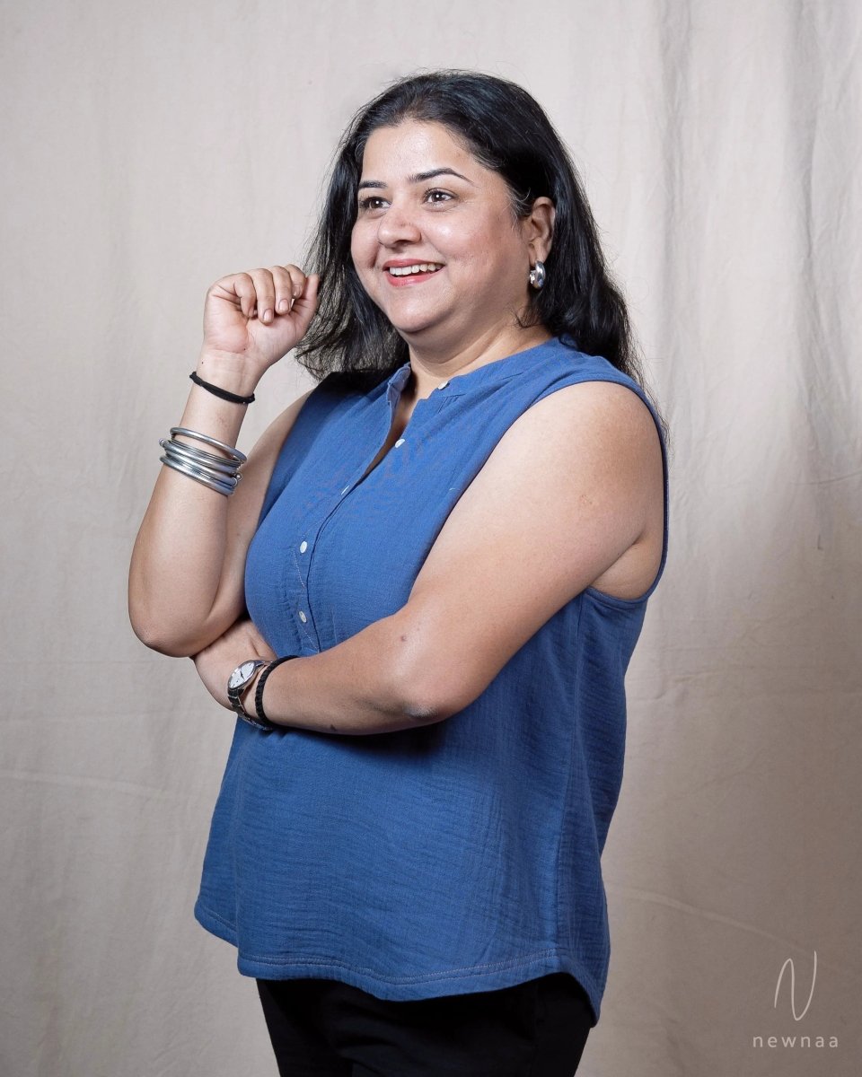 Zoya sleeveless popover shirt - double cloth - Newnaa