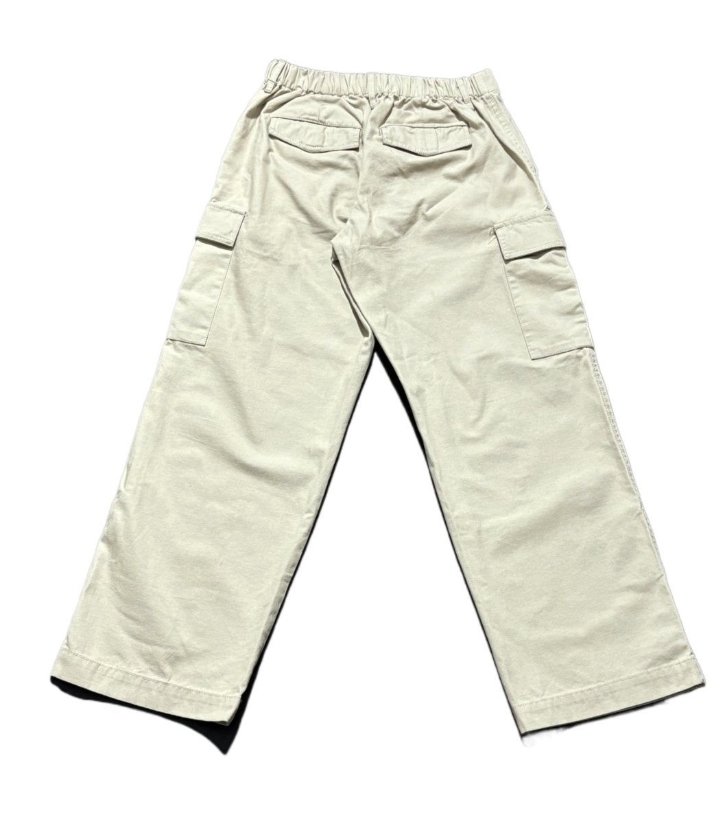 Dishaa Light Beige Twill Cargo Pants – 100% Cotton Utility Trousers - Newnaa