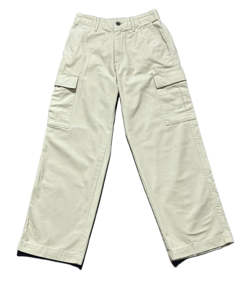 Dishaa Light Beige Twill Cargo Pants – 100% Cotton Utility Trousers - Newnaa