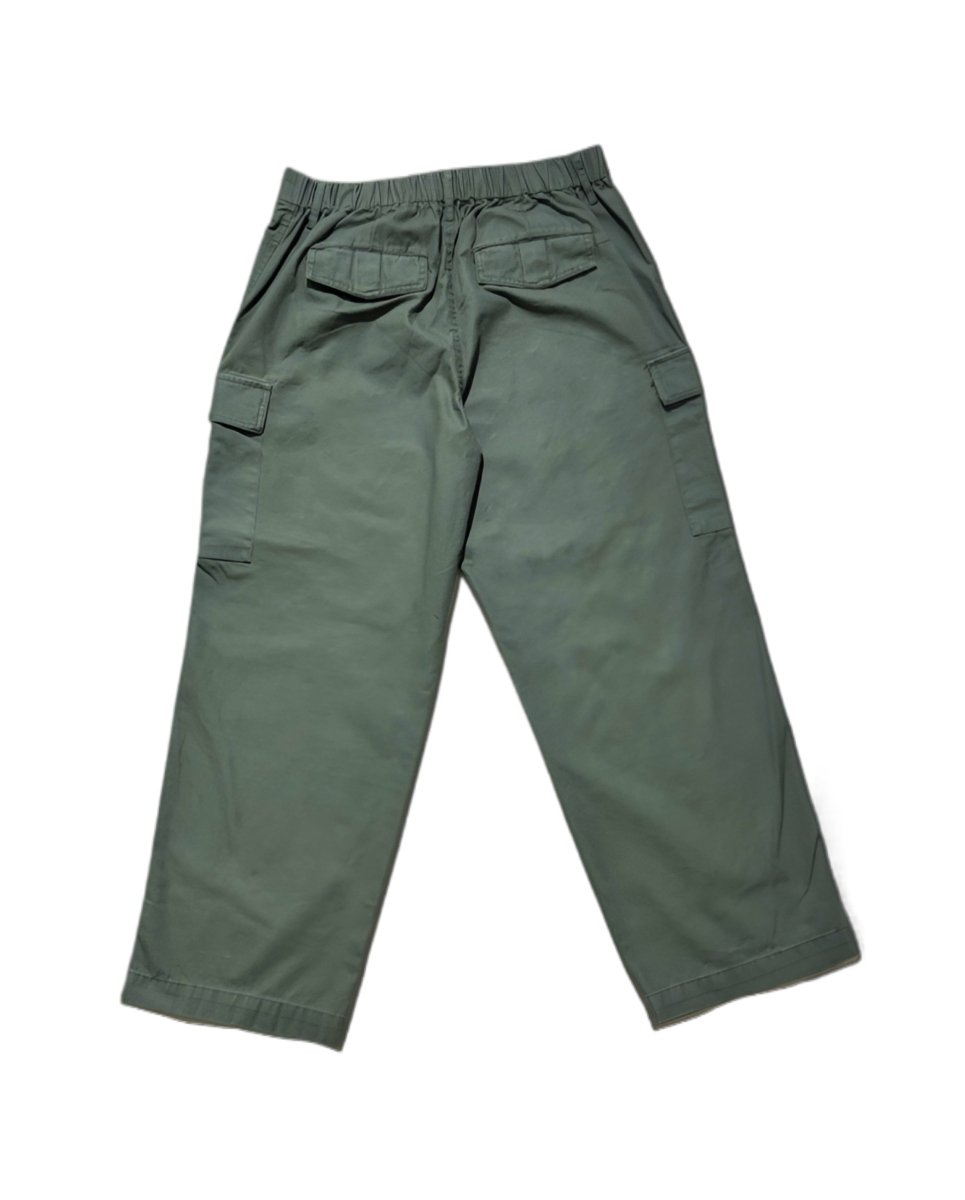 Dishaa Olive Twill Cargo Pants – 100% Cotton Utility Trousers - Newnaa