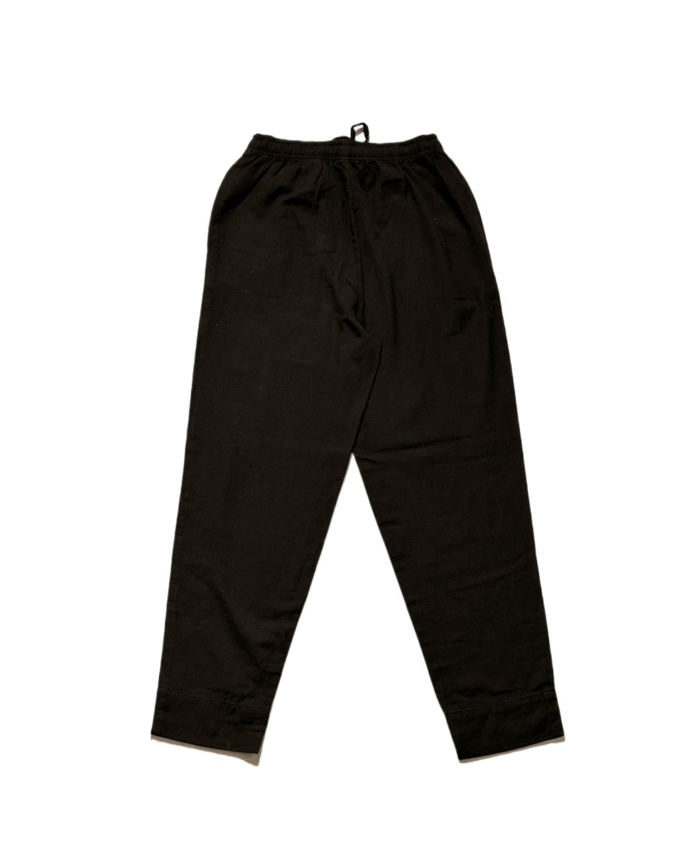 Eka Women’s Cotton - Linen Black Tapered Pants – Versatile Everyday & Workwear Bottoms - Newnaa