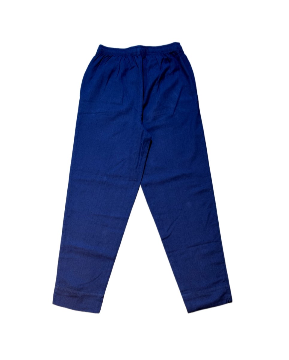 Eka Women’s Cotton - Linen Navy Tapered Pants – Classic Comfortable Everyday Wear - Newnaa