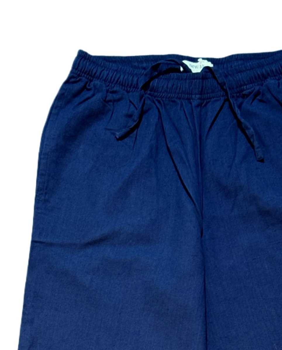 Eka Women’s Cotton - Linen Navy Tapered Pants – Classic Comfortable Everyday Wear - Newnaa